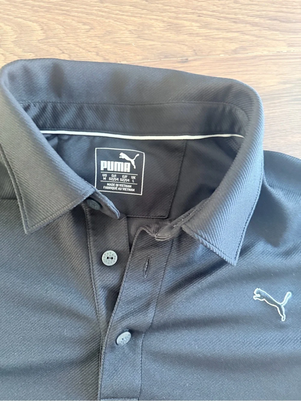 Puma Men’s Black Polo Shirt with Subtle Logo